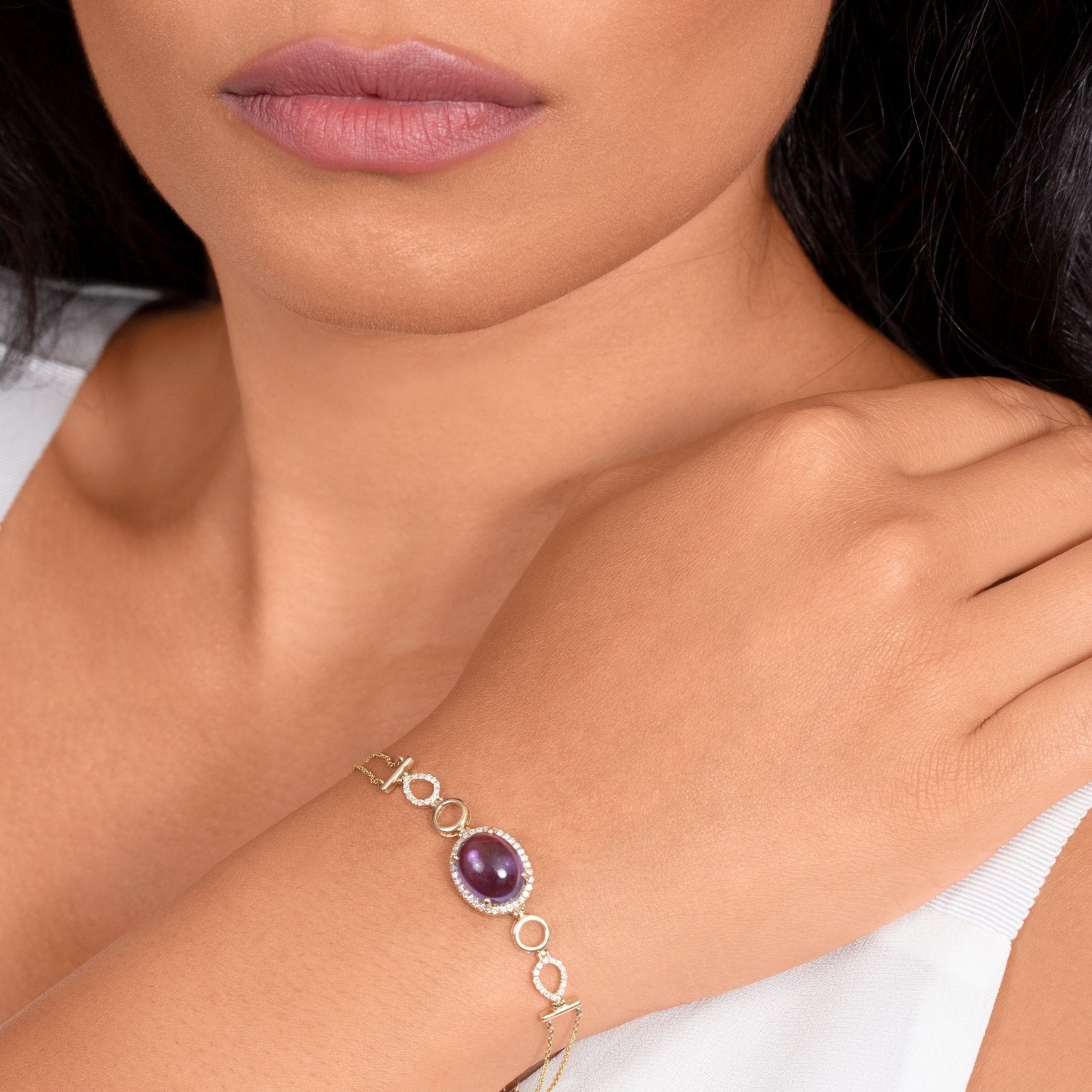 Amethyst and Diamond Infinity Heirloom Bracelet Bracelets Estella Collection #product_description# 14k Amethyst Birthstone #tag4# #tag5# #tag6# #tag7# #tag8# #tag9# #tag10#