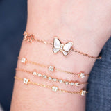 Mother of Pearl and Diamond Center Butterfly Station Bracelet Bracelets Estella Collection #product_description# 14k Birthstone Chain Bracelets #tag4# #tag5# #tag6# #tag7# #tag8# #tag9# #tag10#