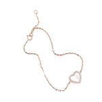 Mother of Pearl and Diamond Halo Heart Station Bracelet Bracelets Estella Collection 17220 14k Birthstone Chain Bracelets #tag4# #tag5# #tag6# #tag7# #tag8# #tag9# #tag10# 14K Rose Gold