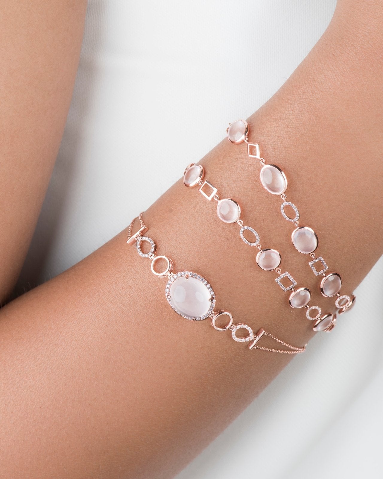 Rose Quartz and Diamond Infinity Heirloom Bracelet Bracelets Estella Collection #product_description# 14k Chain Bracelets Diamond #tag4# #tag5# #tag6# #tag7# #tag8# #tag9# #tag10#