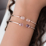 Rose Quartz Cuff Bangle with Diamonds Bracelets Estella Collection #product_description# 14k Diamond Gemstone #tag4# #tag5# #tag6# #tag7# #tag8# #tag9# #tag10#
