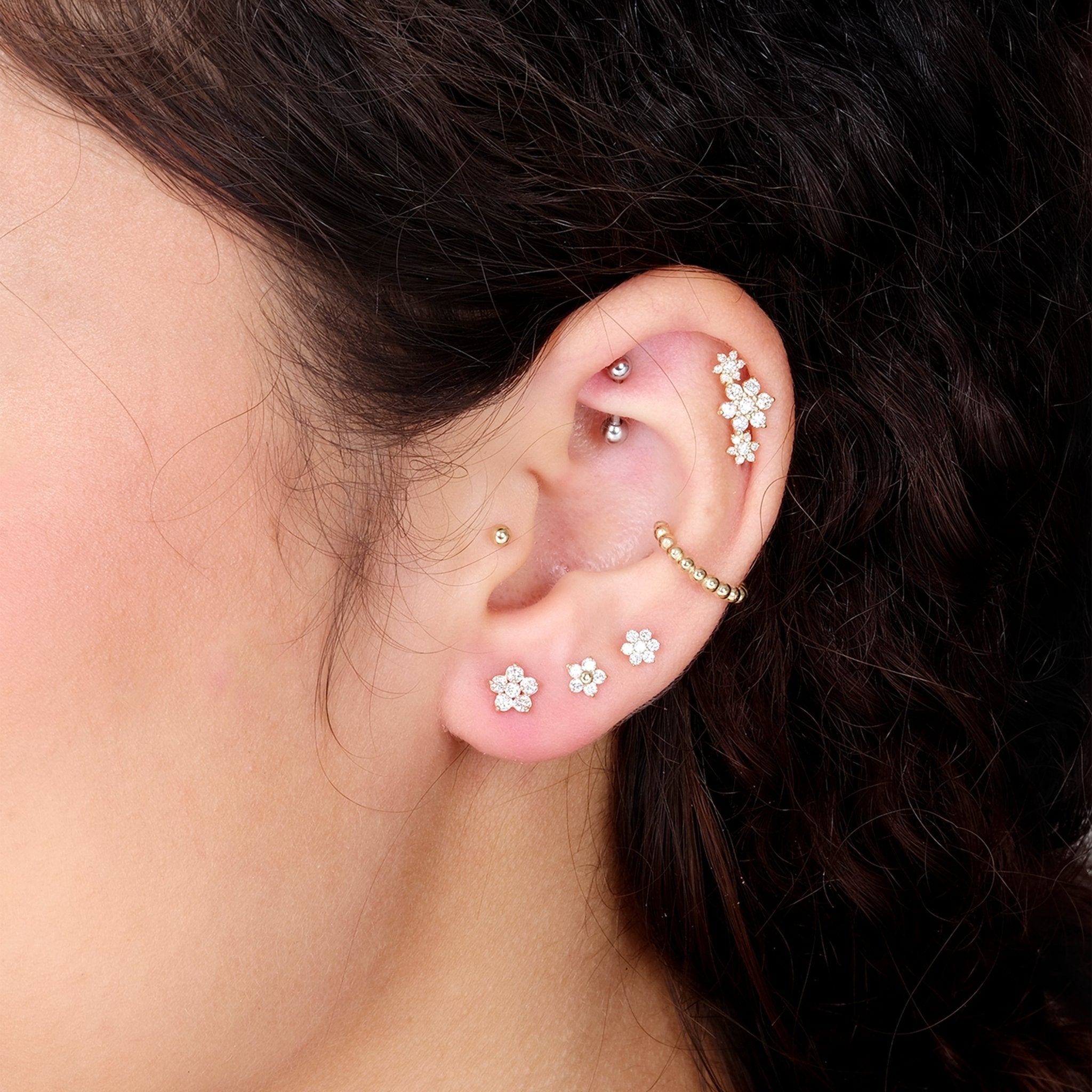 Pearl Flat Back Stud Earring