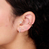 Diamond Huggie Earrings Estella Collection 17352 14k April Birthstone Birthstone #tag4# #tag5# #tag6# #tag7# #tag8# #tag9# #tag10# Pair