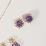 Amethyst with Sapphire Halo Studs Earrings Estella Collection #product_description# 32653 10k Amethyst Birthstone #tag4# #tag5# #tag6# #tag7# #tag8# #tag9# #tag10#