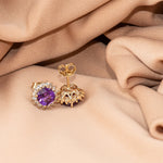 Amethyst with Sapphire Halo Studs Earrings Estella Collection #product_description# 32653 10k Amethyst Birthstone #tag4# #tag5# #tag6# #tag7# #tag8# #tag9# #tag10#