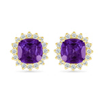 Amethyst with Sapphire Halo Studs Earrings Estella Collection #product_description# 32653 10k Amethyst Birthstone #tag4# #tag5# #tag6# #tag7# #tag8# #tag9# #tag10#