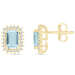 Aquamarine with White Sapphire Halo Earrings Earrings Estella Collection #product_description# 32656 10k Aquamarine Birthstone #tag4# #tag5# #tag6# #tag7# #tag8# #tag9# #tag10#