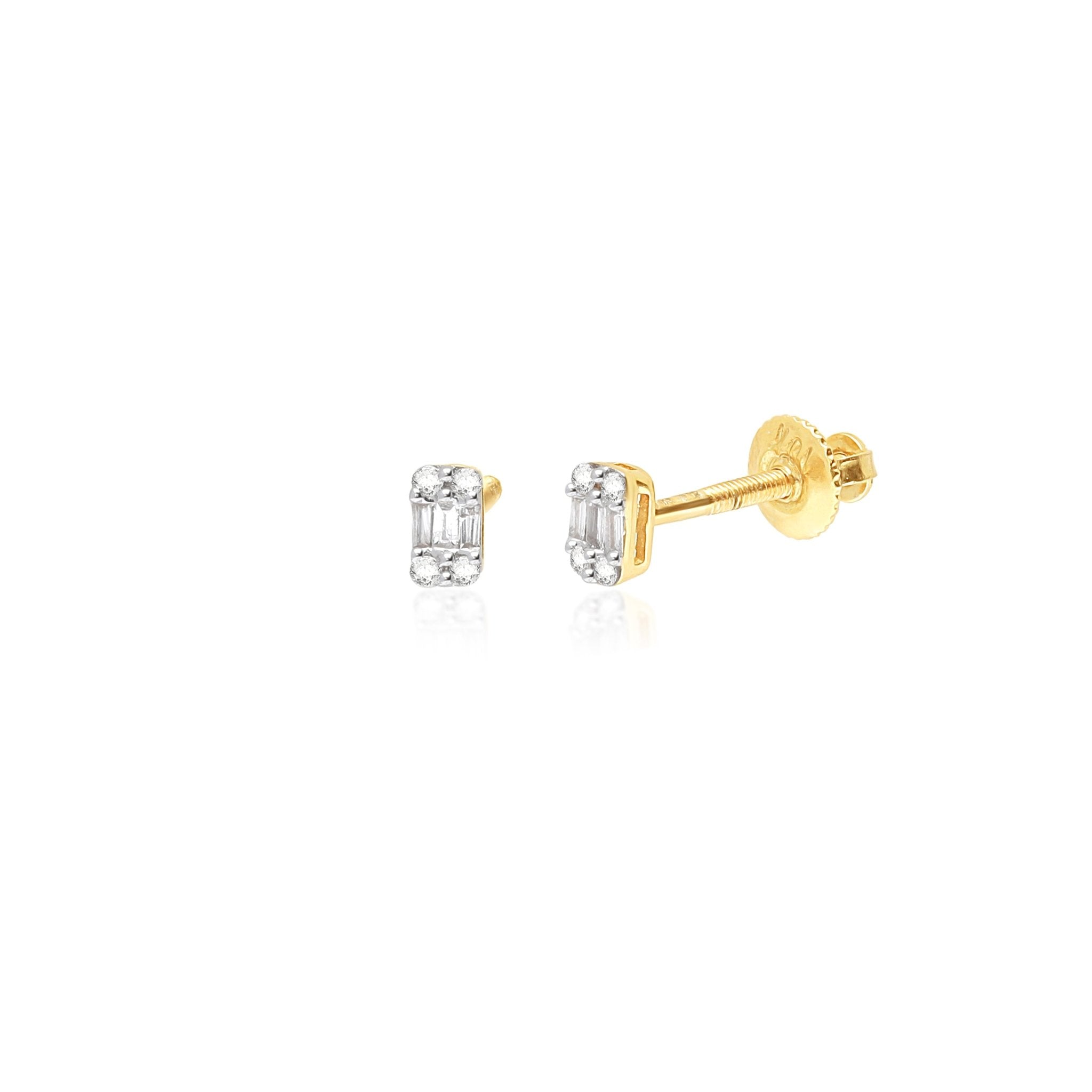 Baguette Mixed Diamond Screw Back Earrings Earrings Estella Collection #product_description# 17801 14k Birthstone Birthstone Earrings #tag4# #tag5# #tag6# #tag7# #tag8# #tag9# #tag10#
