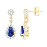 Blue Sapphire Dangle Earrings with White Sapphire Halo Earrings Estella Collection #product_description# 32654 10k Birthstone blue #tag4# #tag5# #tag6# #tag7# #tag8# #tag9# #tag10#