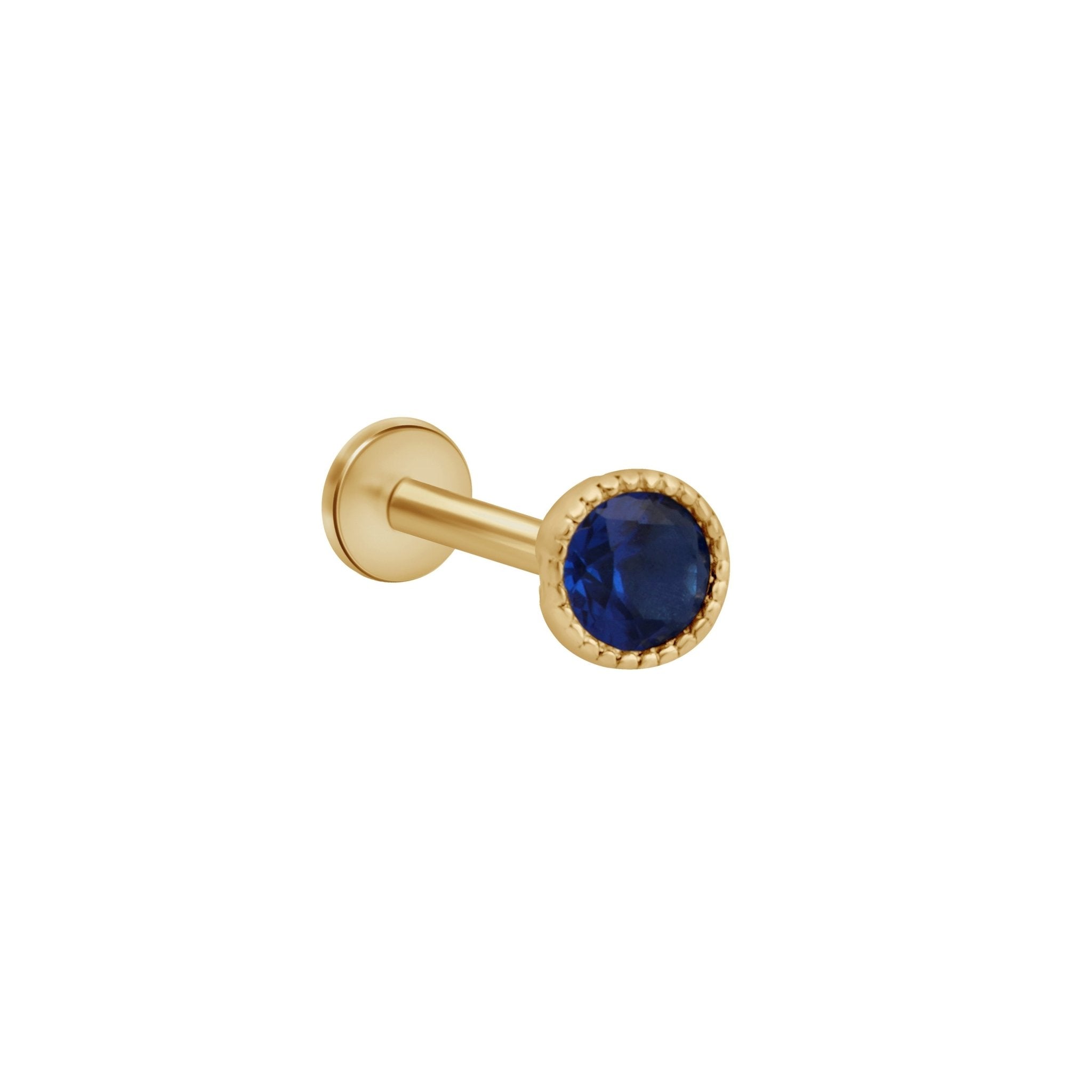 Blue Sapphire Milgrain Flat Back Stud Earrings Estella Collection #product_description# 18106 14k Birthstone Birthstone Earrings #tag4# #tag5# #tag6# #tag7# #tag8# #tag9# #tag10# 2.5MM 5MM