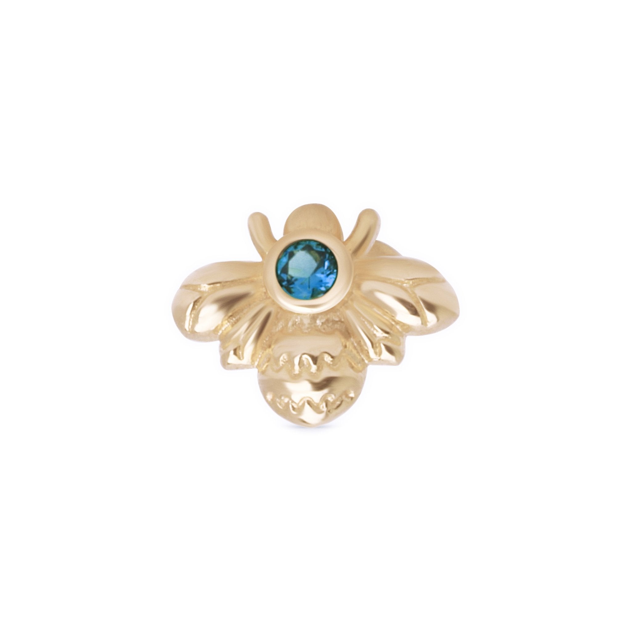 Blue Topaz Bee Flat Back Stud Earrings Estella Collection #product_description# 18507 14k Birthstone Birthstone Earrings #tag4# #tag5# #tag6# #tag7# #tag8# #tag9# #tag10# 5MM