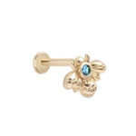 Blue Topaz Bee Flat Back Stud Earrings Estella Collection #product_description# 18507 14k Birthstone Birthstone Earrings #tag4# #tag5# #tag6# #tag7# #tag8# #tag9# #tag10# 5MM