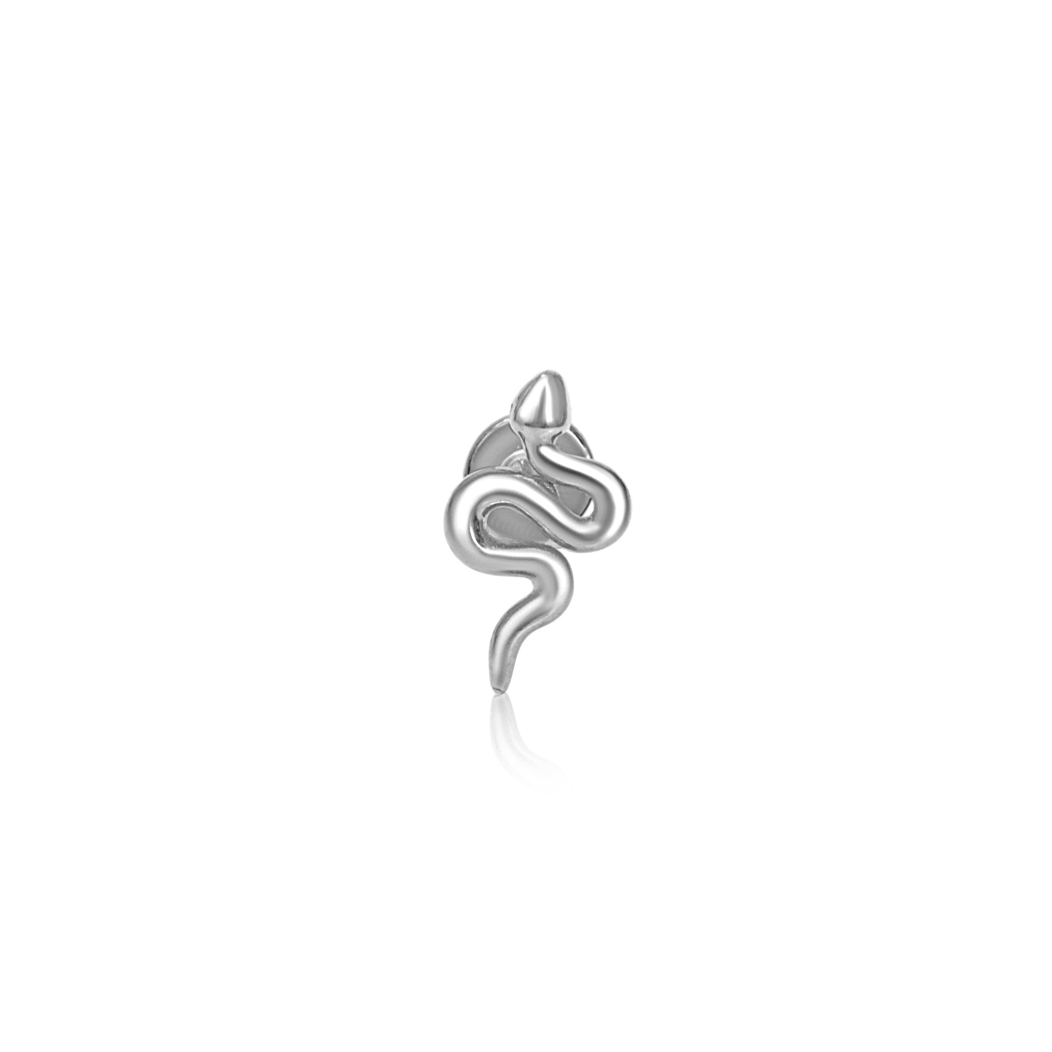 Copy of Snake Flat Back Earring Earrings Estella Collection #product_description# 18287 14k Cartilage Earring Cartilage Earrings #tag4# #tag5# #tag6# #tag7# #tag8# #tag9# #tag10# 14k White Gold 5MM