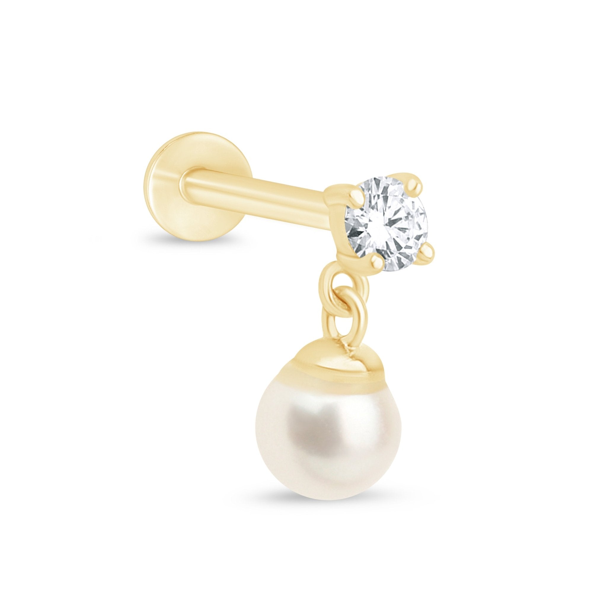 Diamond And Pearl Dangle Stud Earrings Estella Collection #product_description# 18529 14k Dangle Earrings Earrings #tag4# #tag5# #tag6# #tag7# #tag8# #tag9# #tag10# 5MM