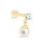 Diamond And Pearl Dangle Stud Earrings Estella Collection #product_description# 18529 14k Dangle Earrings Earrings #tag4# #tag5# #tag6# #tag7# #tag8# #tag9# #tag10# 5MM