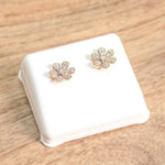 Diamond Flower Earrings with Gold Bezel Earrings Estella Collection #product_description# 32669 10k April Birthstone Colorless Gemstone #tag4# #tag5# #tag6# #tag7# #tag8# #tag9# #tag10#