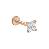 Diamond Four Petal Flower Flat Back Stud Earrings Estella Collection #product_description# 18235 14k April Birthstone Birthstone #tag4# #tag5# #tag6# #tag7# #tag8# #tag9# #tag10# 5MM