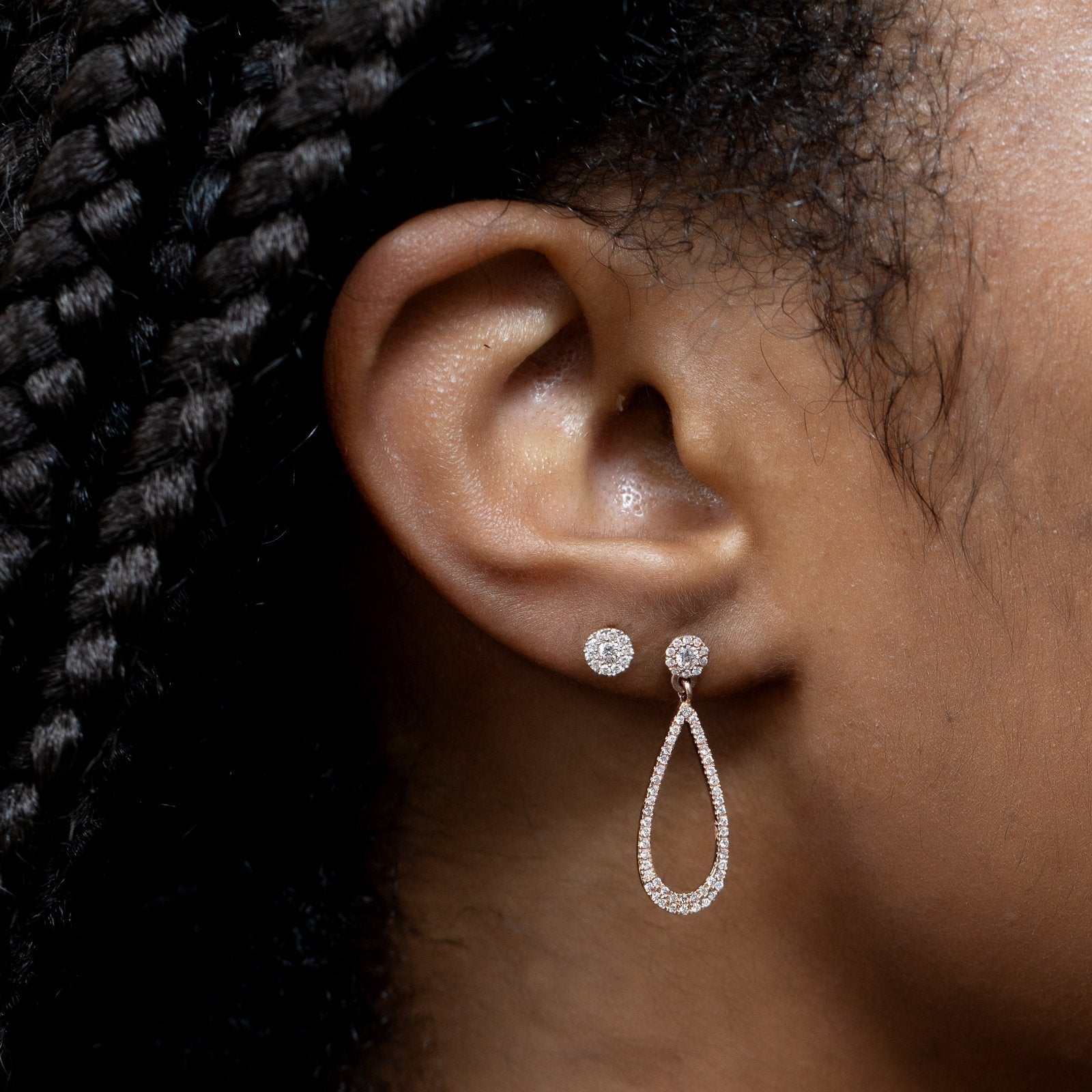 Diamond Pavé Dangle Screw Back Earrings Earrings Estella Collection #product_description# 17688 14k April Birthstone Birthstone #tag4# #tag5# #tag6# #tag7# #tag8# #tag9# #tag10#