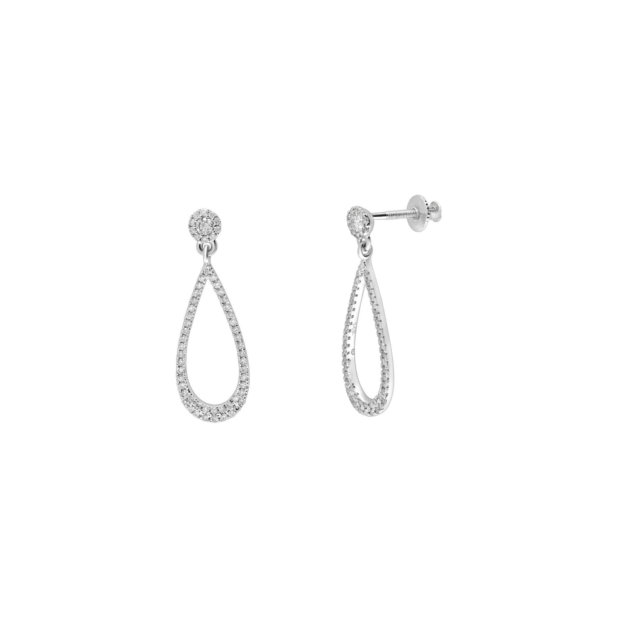 Diamond Pavé Dangle Screw Back Earrings Earrings Estella Collection #product_description# 17689 14k April Birthstone Birthstone #tag4# #tag5# #tag6# #tag7# #tag8# #tag9# #tag10#