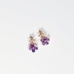 Double Flower Drop Stud Earrings in Amethyst and White Sapphire Earrings Estella Collection #product_description# 32670 10k Amethyst Birthstone #tag4# #tag5# #tag6# #tag7# #tag8# #tag9# #tag10#