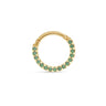 Emerald Pavé Studded Eternity Clicker Single Hoop in Solid 14k Yellow Gold Earrings Estella Collection #product_description# 18091 14k Birthstone Earrings #tag4# #tag5# #tag6# #tag7# #tag8# #tag9# #tag10#