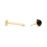 Onyx Cabochon Flat Back Stud Bezel Earrings Estella Collection #product_description# 18296 14k Birthstone Black #tag4# #tag5# #tag6# #tag7# #tag8# #tag9# #tag10# 5MM