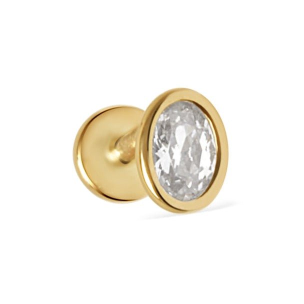 Oval Cubic Zirconia Flat Back Earring in Bezel Set Solid 14k Gold Earrings Estella Collection #product_description# 17889 14k Cartilage Earring Cartilage Earrings #tag4# #tag5# #tag6# #tag7# #tag8# #tag9# #tag10# 5MM