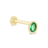 Oval Emerald Flat Back Earring in Bezel Set Solid 14k Yellow Gold Earrings Estella Collection #product_description# 18314 14k Cartilage Earring Cartilage Earrings #tag4# #tag5# #tag6# #tag7# #tag8# #tag9# #tag10# 5MM