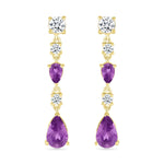 Teardrop Amethyst Dangle and Drop Stud Earrings with White Sapphires Earrings Estella Collection #product_description# 32658 Amethyst Dangle Earrings Made to Order #tag4# #tag5# #tag6# #tag7# #tag8# #tag9# #tag10#