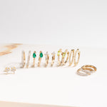 Teardrop Shaped Emerald and White Sapphire Hoop Earrings Earrings Estella Collection #product_description# 32676 10k Birthstone Birthstone Jewelry #tag4# #tag5# #tag6# #tag7# #tag8# #tag9# #tag10#