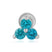 Aquamarine Trinity Cluster Flat Back Earring Earrings Estella Collection 18135 14k Aquamarine Birthstone #tag4# #tag5# #tag6# #tag7# #tag8# #tag9# #tag10# 14k White Gold 5MM