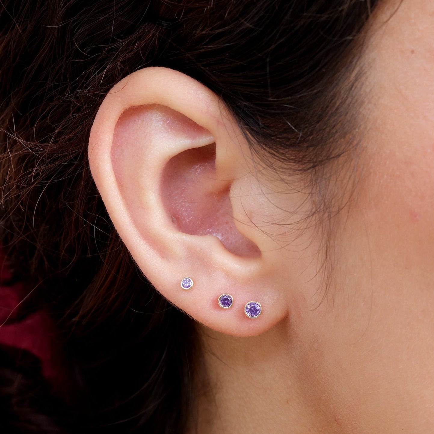 Milgrain Diamond Paisley Flat Back Earring - Estella Collection