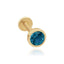 Bezel Set Blue Topaz Flat Back Stud Earrings Estella Collection 18083 14k Birthstone Birthstone Earrings #tag4# #tag5# #tag6# #tag7# #tag8# #tag9# #tag10# Single (2mm) 5MM