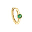 Bezel Set Emerald Huggie in 14k Gold Earrings Estella Collection 18367 14k Birthstone Birthstone Earrings #tag4# #tag5# #tag6# #tag7# #tag8# #tag9# #tag10# 6mm Single Hoop
