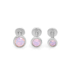 Bezel Set Pink Opal Flat Back Stud Earrings Estella Collection #product_description# 18448 14k Birthstone Cartilage Earring #tag4# #tag5# #tag6# #tag7# #tag8# #tag9# #tag10# 2MM 5MM