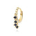 Black Onyx Bezel Drop Charm Hoops Earrings Estella Collection 17820 14k Black Gemstone Black Onyx #tag4# #tag5# #tag6# #tag7# #tag8# #tag9# #tag10# Pair 14K Yellow Gold