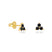 Black Onyx Trinity Cluster Stud Earrings Earrings Estella Collection 17741-Pair 14k Black Gemstone Black Onyx #tag4# #tag5# #tag6# #tag7# #tag8# #tag9# #tag10# Pair 14K Yellow Gold