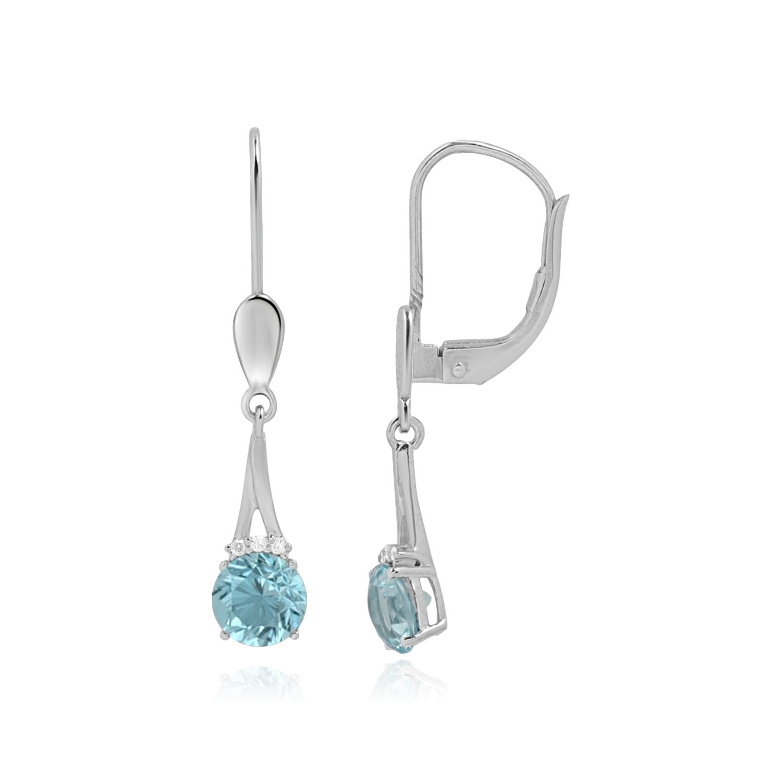 Blue Topaz and Diamond Drop Earrings Earrings Estella Collection #product_description# 14k Birthstone Birthstone Earrings #tag4# #tag5# #tag6# #tag7# #tag8# #tag9# #tag10#