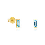 Blue Topaz Baguette Screw Back Earrings Earrings Estella Collection 17814-Pair 14k Birthstone Birthstone Earrings #tag4# #tag5# #tag6# #tag7# #tag8# #tag9# #tag10# 14K Yellow Gold