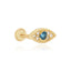 Blue Topaz Evil Eye Flat Back Stud Earrings Estella Collection 17951 14k Birthstone Birthstone Earrings #tag4# #tag5# #tag6# #tag7# #tag8# #tag9# #tag10# 14K Yellow Gold 5MM