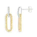 Dangling Cable Twisted Paperclip Stud Earrings Earrings Estella Collection #product_description# 32649 925 Diamond Made to Order #tag4# #tag5# #tag6# #tag7# #tag8# #tag9# #tag10#
