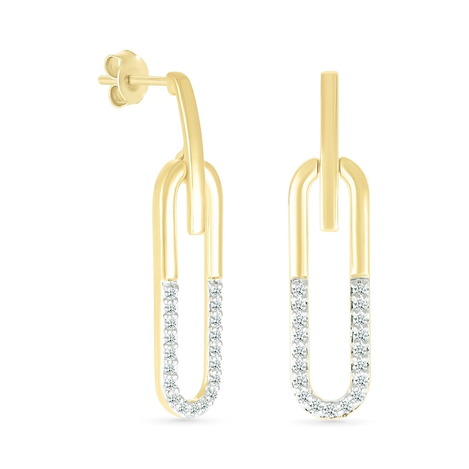 Dangling Paperclip Diamond Stud Earrings Earrings Estella Collection #product_description# 32665 Diamond Made to Order New Arrivals #tag4# #tag5# #tag6# #tag7# #tag8# #tag9# #tag10#