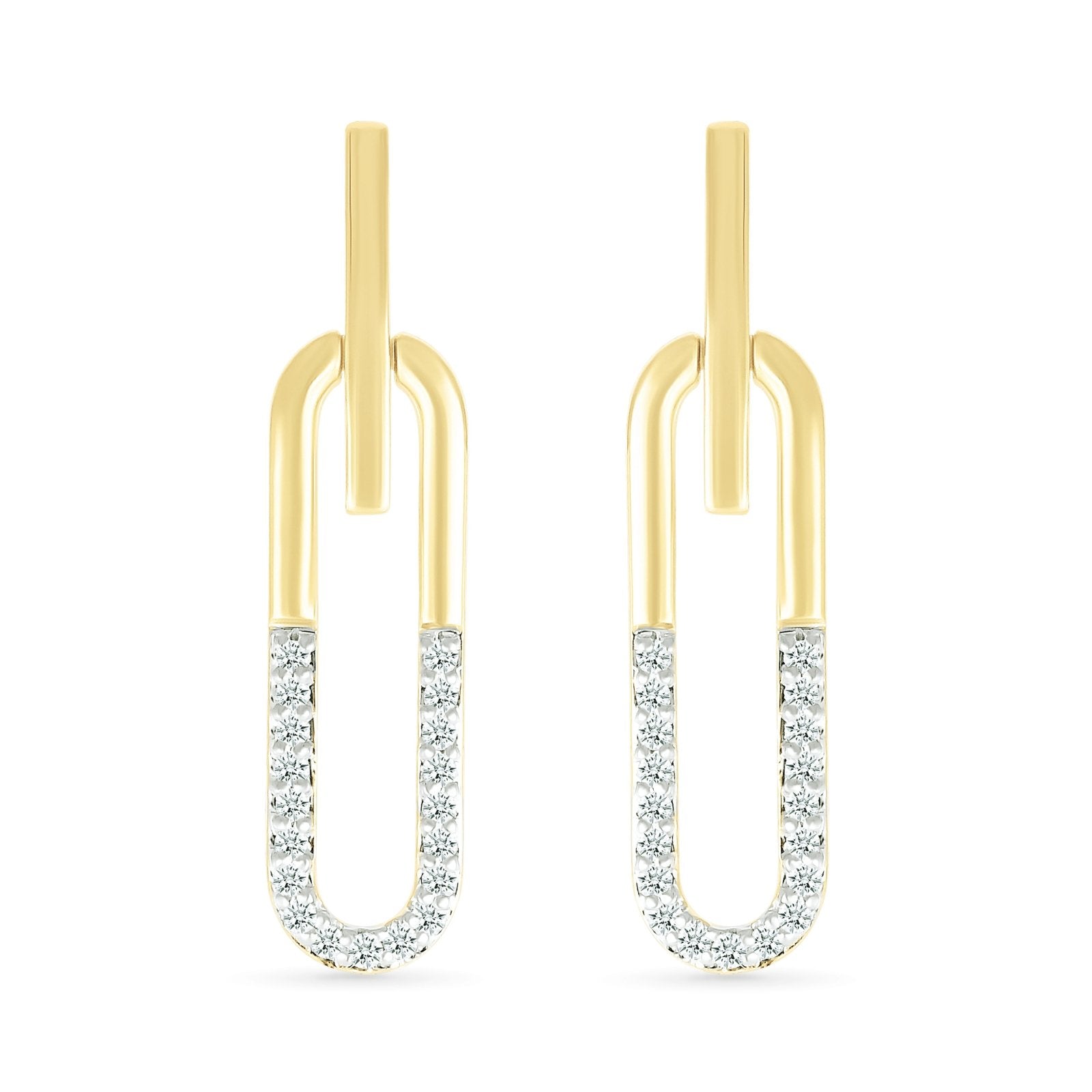Dangling Paperclip Diamond Stud Earrings Earrings Estella Collection #product_description# 32665 Diamond Made to Order New Arrivals #tag4# #tag5# #tag6# #tag7# #tag8# #tag9# #tag10#