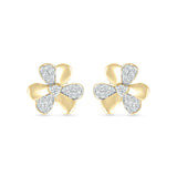 Diamond 3 Petal Lucky Clover Stud Earrings Earrings Estella Collection 32672 10k April Birthstone Colorless Gemstone #tag4# #tag5# #tag6# #tag7# #tag8# #tag9# #tag10#