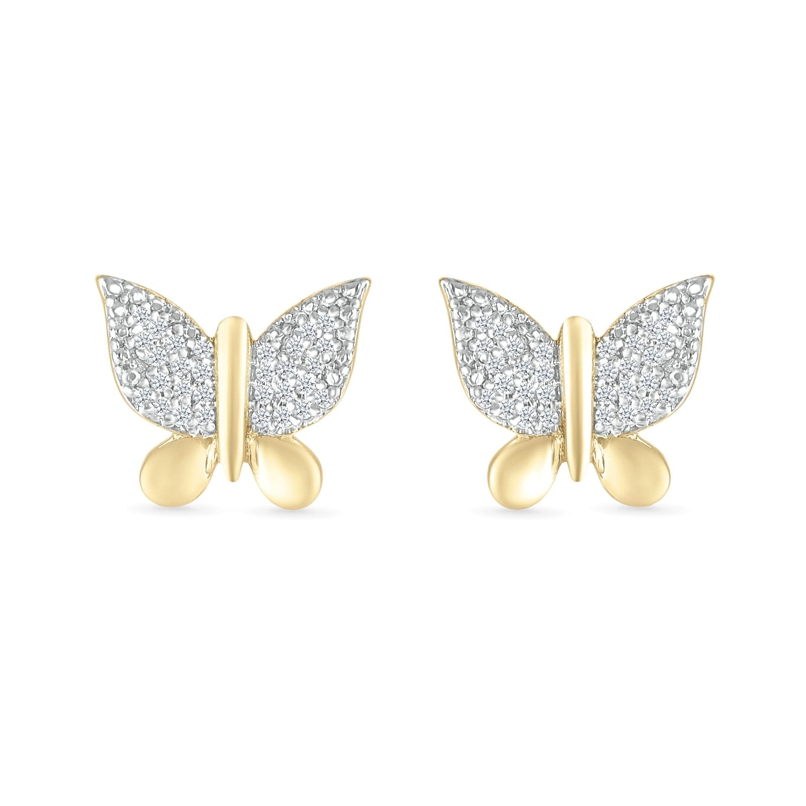 Diamond Butterfly Earrings Earrings Estella Collection #product_description# 32682 10k April Birthstone Colorless Gemstone #tag4# #tag5# #tag6# #tag7# #tag8# #tag9# #tag10#