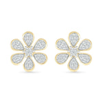 Diamond Flower Earrings with Gold Bezel Earrings Estella Collection #product_description# 32669 10k April Birthstone Colorless Gemstone #tag4# #tag5# #tag6# #tag7# #tag8# #tag9# #tag10#