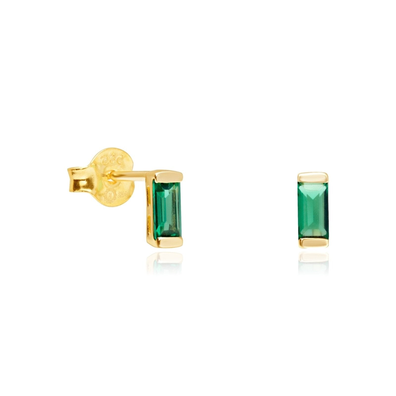 Emerald Baguette Stud Earrings Earrings Estella Collection #product_description# 14k Birthstone Earrings #tag4# #tag5# #tag6# #tag7# #tag8# #tag9# #tag10#