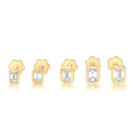 Emerald Cut Diamond Bezel Set - Flat Back Stud Earring Earrings Estella Collection #product_description# 18494 14k April Birthstone Birthstone #tag4# #tag5# #tag6# #tag7# #tag8# #tag9# #tag10# 0.10 ct 5MM
