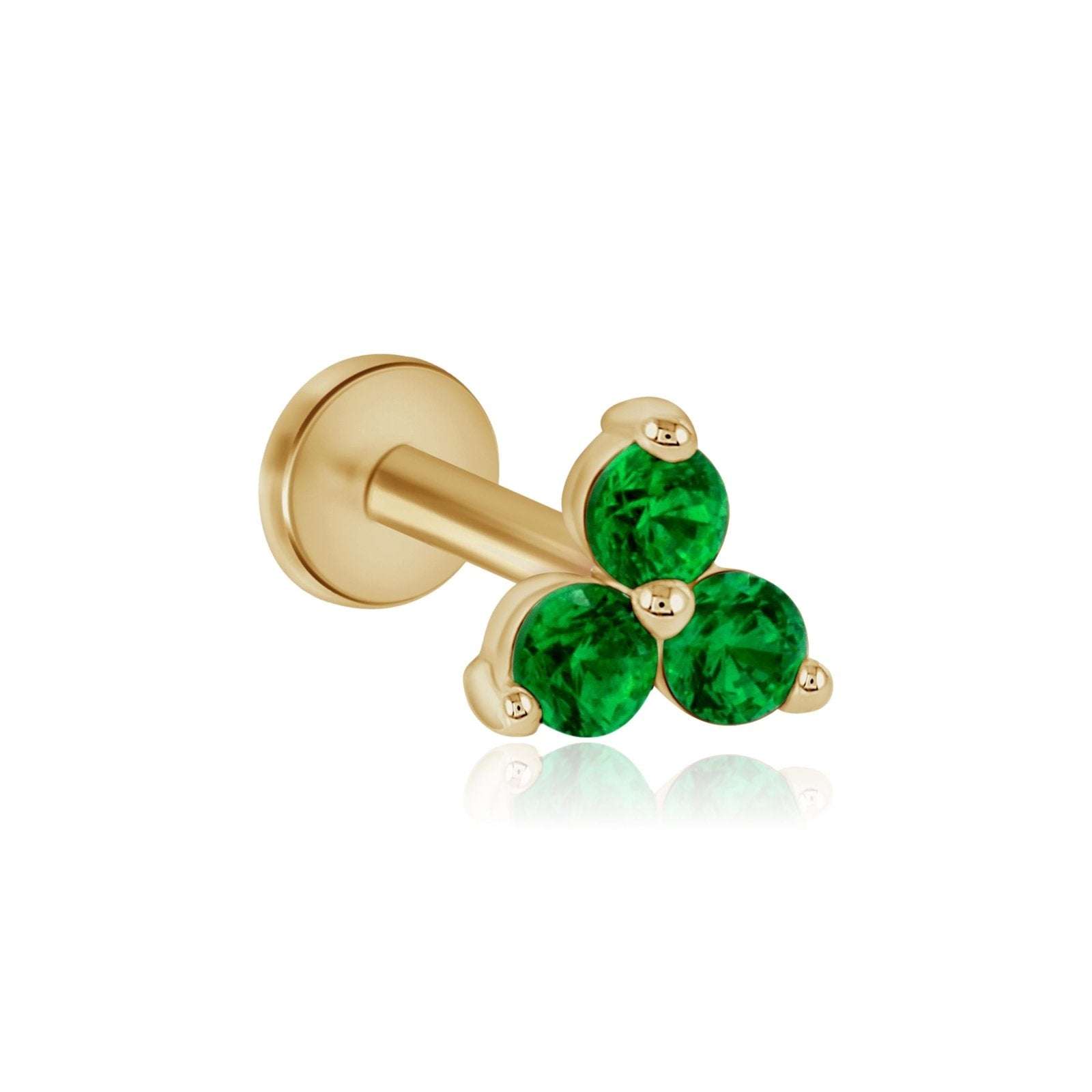 Emerald Trinity Cluster Flat Back Stud Earrings Estella Collection #product_description# 18077 14k Birthstone Birthstone Earrings #tag4# #tag5# #tag6# #tag7# #tag8# #tag9# #tag10# 5MM