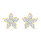 Five Petal Diamond Flower Stud Earrings Earrings Estella Collection #product_description# 32671 10k April Birthstone Colorless Gemstone #tag4# #tag5# #tag6# #tag7# #tag8# #tag9# #tag10#